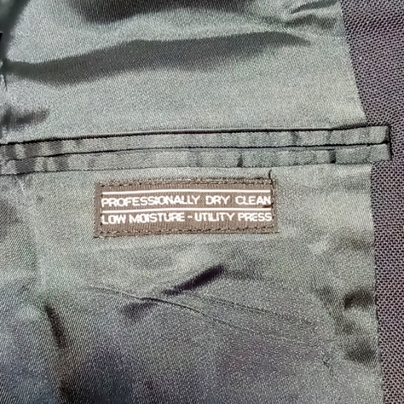 Vintage Navy Blue Single Breasted Sports Coat by Stafford - Picture 6 of 8